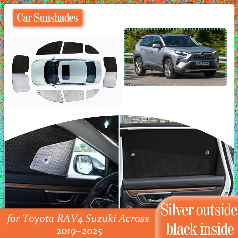 

Автомобильный солнцезащитный козырек для Toyota RAV4 Suzuki Across 2019 ~ 2025, 2020 2021 2022 2023 2024 солнцезащитный козырек на крыше, занавеска на лобовое стекло, часть люка, аксессуары