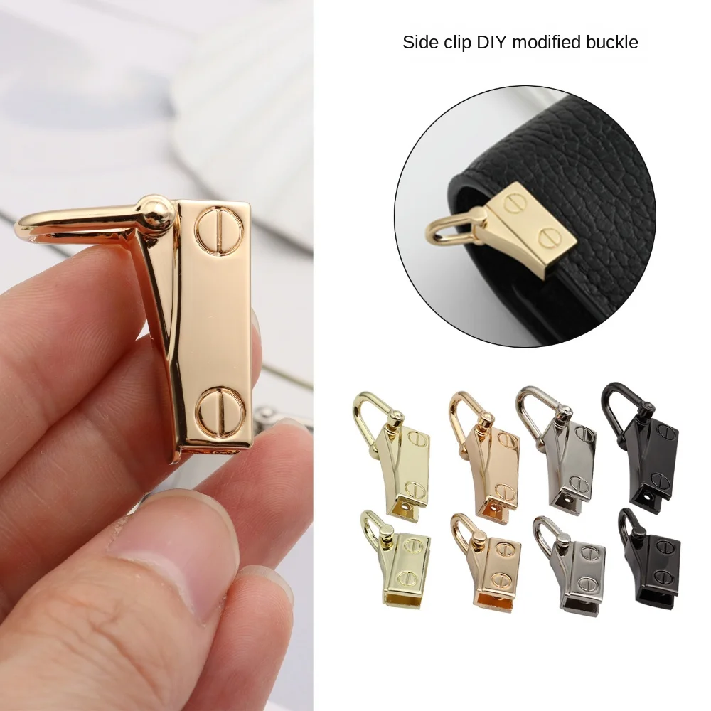 

1 Pair Metal Bag Transformation Side Clip Punch-free Not Fade DIY Hanging Chains Clipped Button Detachable