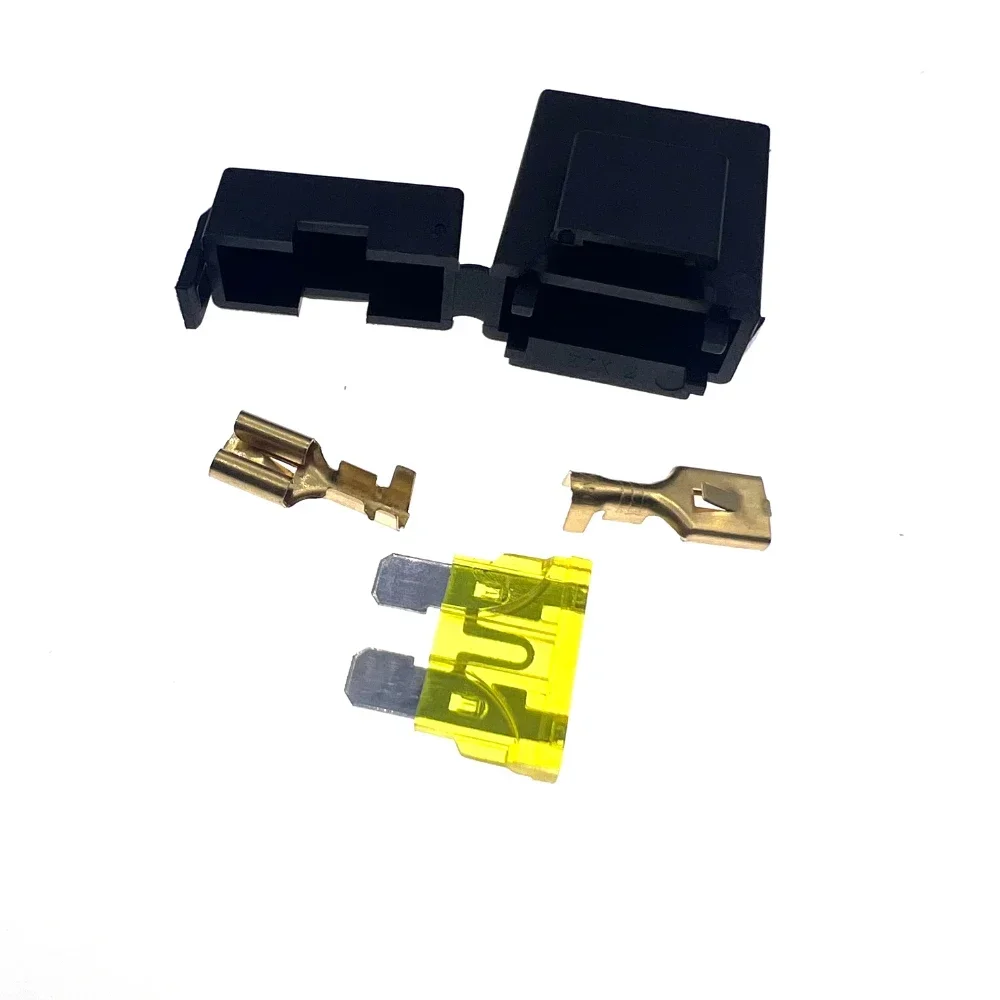 5Set Fuse Holder with Crimp Terminal Middle Fuse for Car Auto Connector