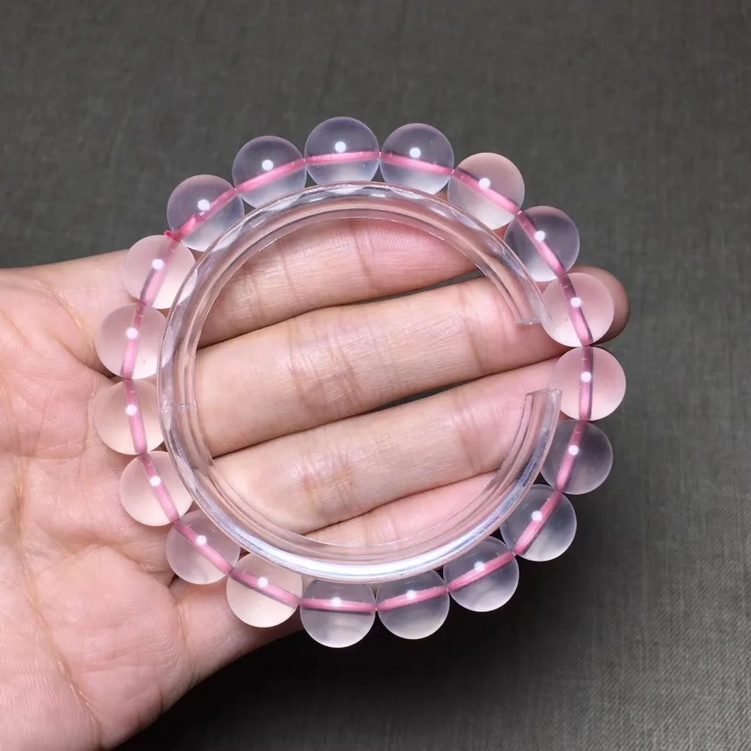

Браслет из натурального розового кварца 10 мм для женщин, мужчин, удачи, подарок любви, хрустальная звезда, свет, круглые бусины, нити драгоценных камней, ювелирные изделия