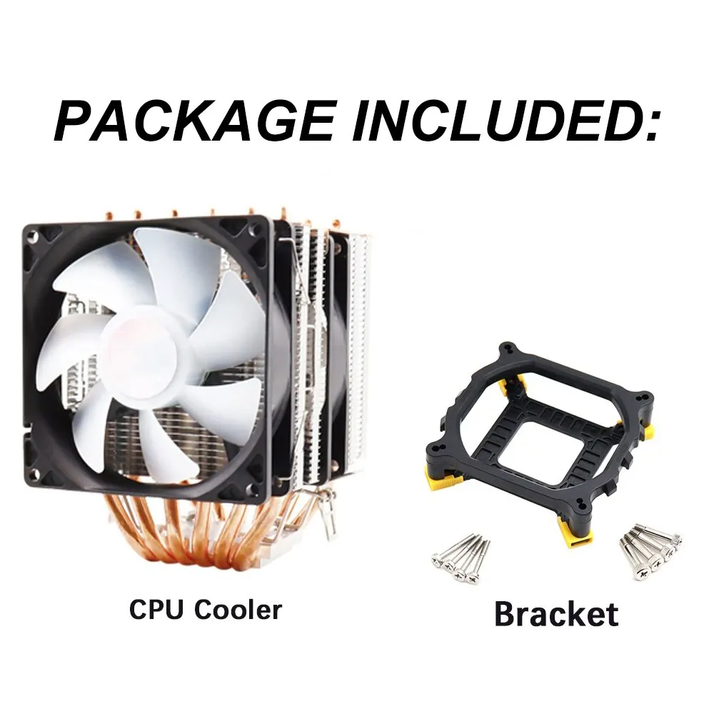 6 Heatpipes RGB CPU Cooler radiatore Silent PWM 4PIN 150W per Intel LGA 1150 1151 1155 1200 1366 2011 X79 X99 AM3 AM4 Ventilador