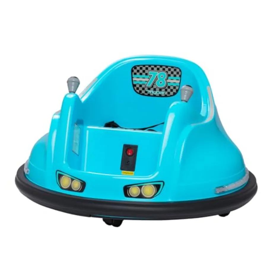 

Электрический бампер-кар 6V с поворотом на 360°, LED-подсветкой, ремнем безопасности, мягкими бамперами, для использования в помещении и на улице, для детей разных возрастов