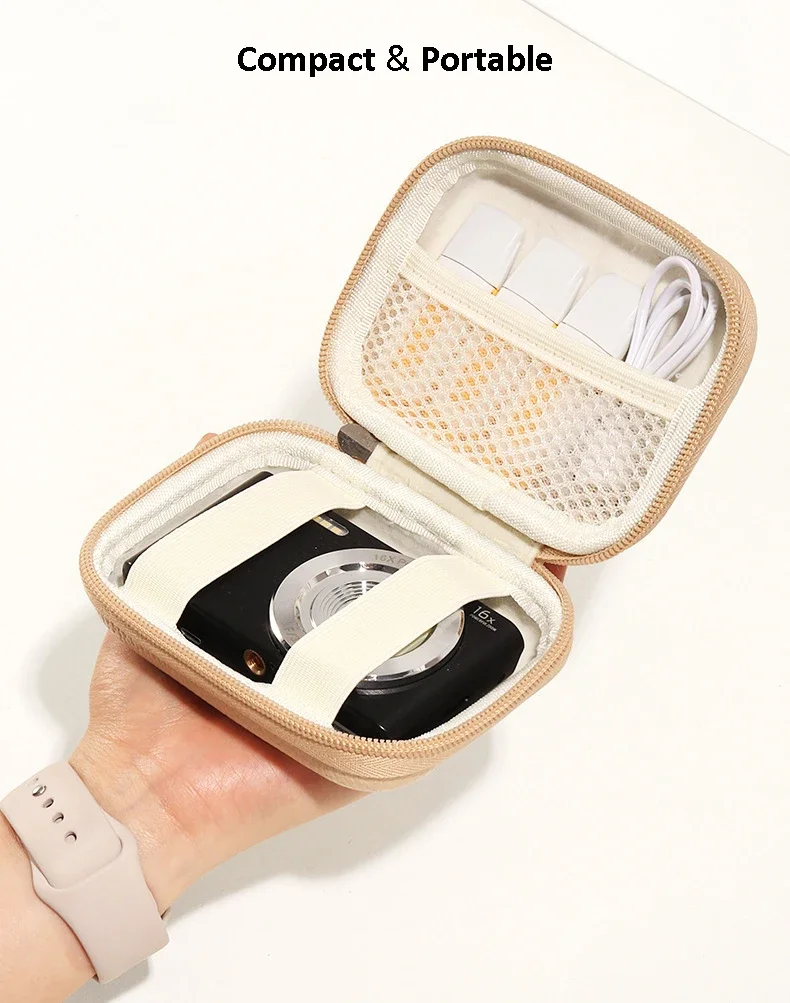 For Accessories SD Card PU Leather Hard Shell Digital Camera Case Small Travel Cameras Storage Holder - Image 6
