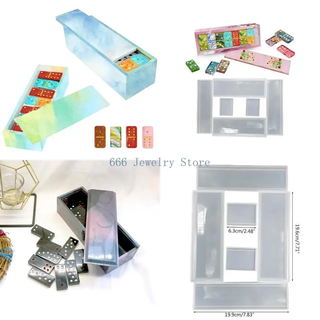F2TD Handicrafts Soap Resin Casting Mold DIY Crafts Mold Handmade Storage Box Mold Aroma Plaster Silicone Mold