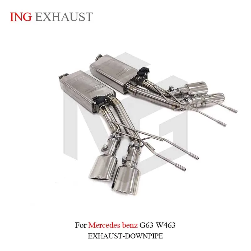 ING Exhaust Catback for Mercedes benz G63 W463 titanium alloy middle tail section with Valve silencer