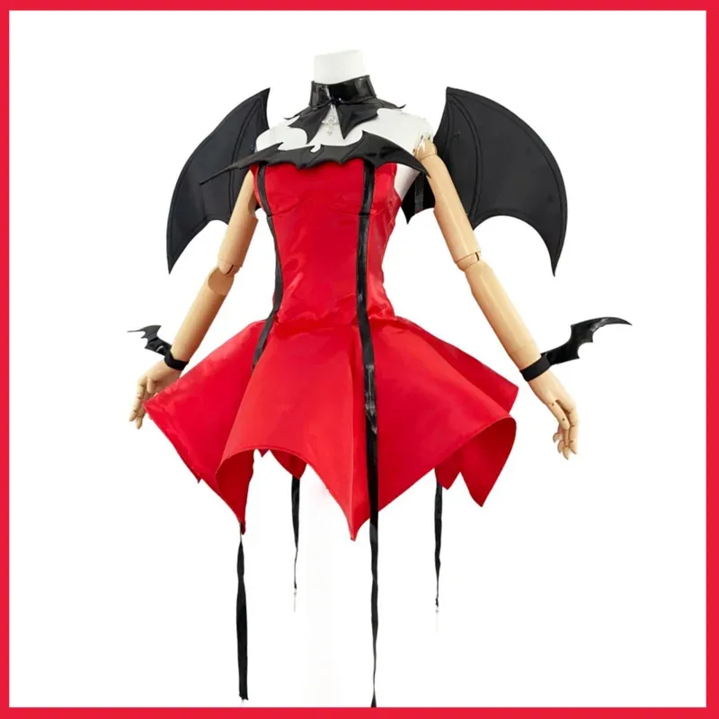 

Аниме Shugo Chara Tsukiyomi Utau Косплей Костюм Дьявол Красное Платье Крыло Парик Взрослая Женщина Сексуальный Милый Хэллоуин Рождественский Костюм 5ftu^ 5