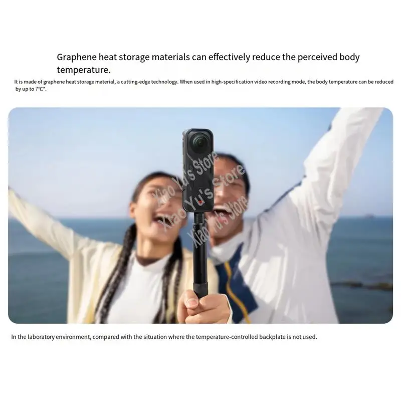 Temperature Control Back Clip For Insta360 X5 Action Camera Efficient Heat Reduction Enhanced Performance-BCBW