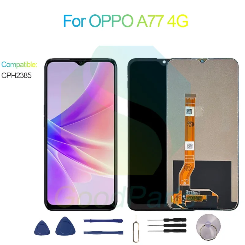 ЖК-дисплей для OPPO A77 4G, экран 6,56 дюйма, CPH2385 A77 4G, сенсорный дигитайзер в сборе, замена