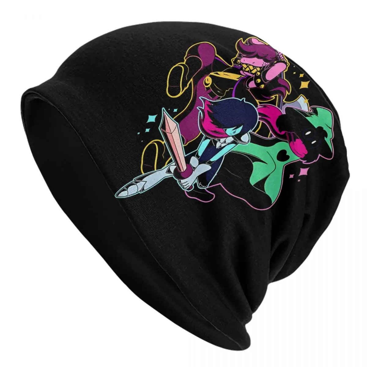 Deltarune - Warriors Skullies Beanies Hats Cool Men Women Outdoor Caps Warm Dual-use Bonnet