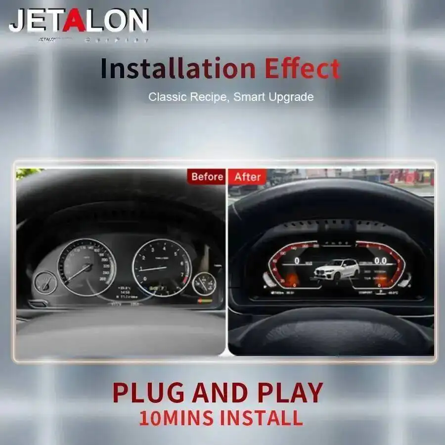 Painel cluster atualização velocímetro lcd para bmw 5 6 7 séries x3 x4 x5 x6 para bmw gt f 2010-2017 instrumento digital de 12.3 polegadas