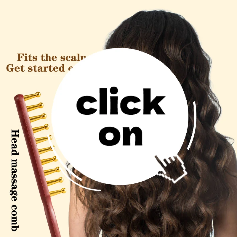 ميريديان تدليك مشط مكافحة ساكنة غوا شا أداة سبيكة الأسنان الاسترخاء فروة الرأس نقطة تدليك فرشاة الحلاق مشط الشعر أداة تدليك