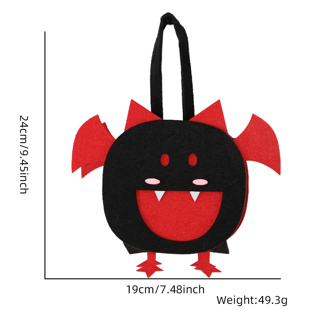 Halloween Gift Handle Bags Devil Pumpkin Print Party Snacks Candy Bags Kid Trick or Treat Packing Bag Halloween Decoration