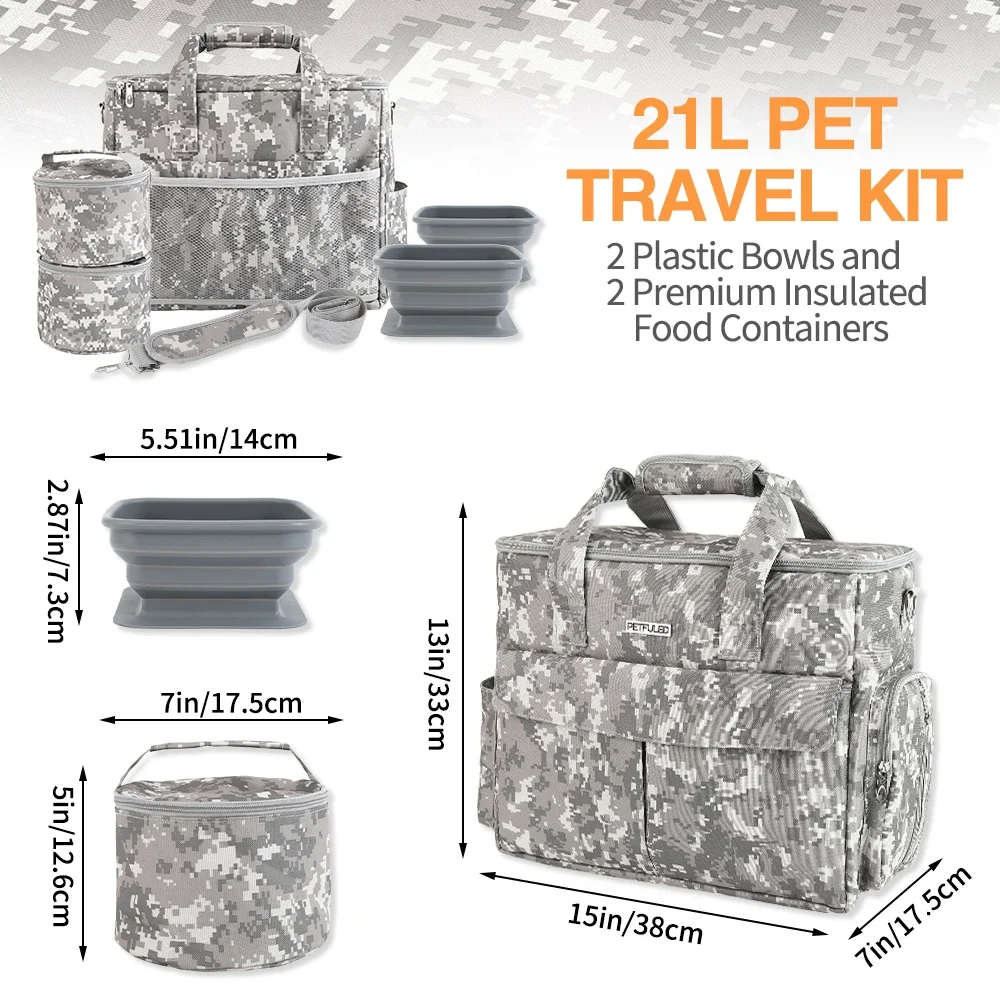 Airline Approved Organizer for Pet Supplies Essentials Camping Hiking Weekend Away