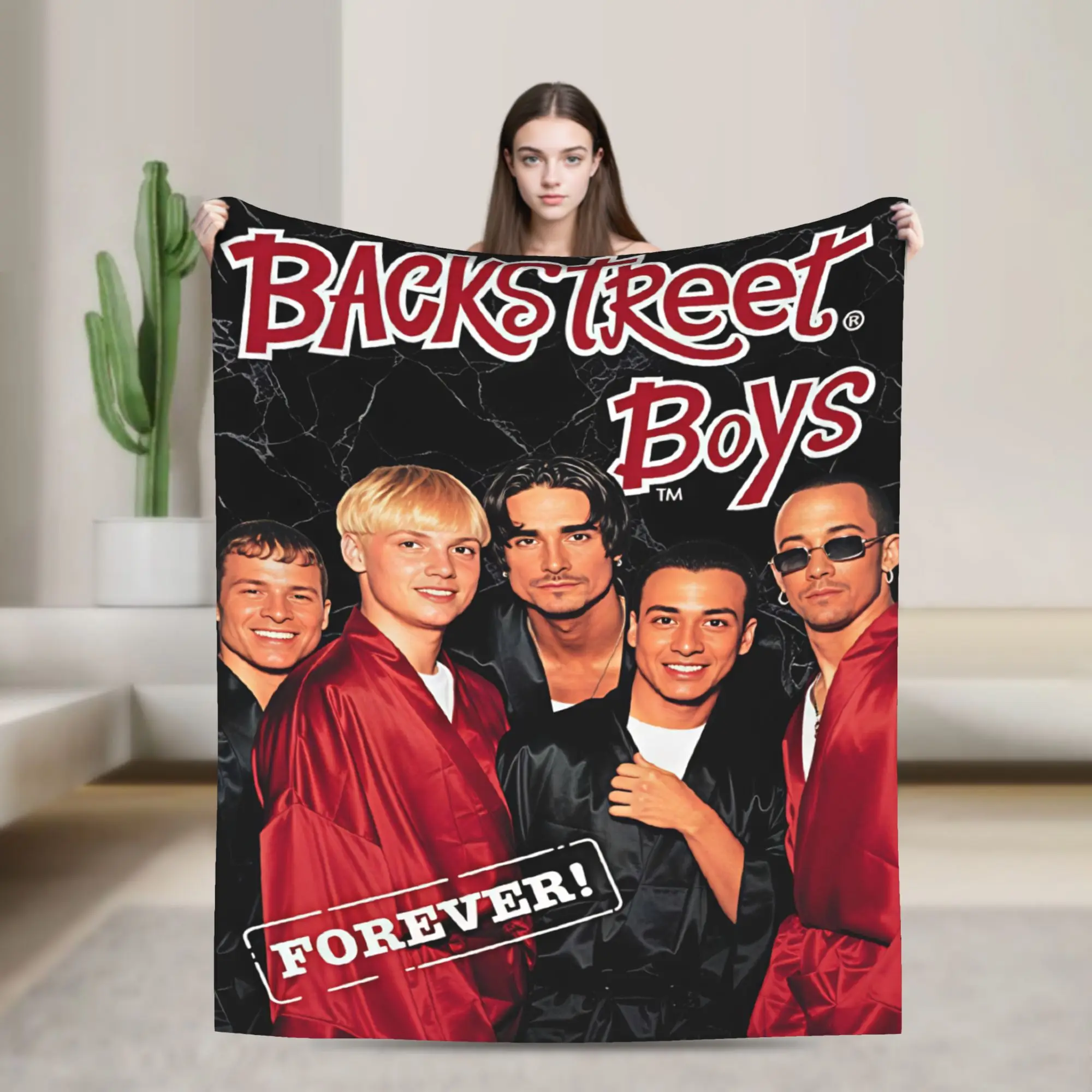 Backstreet Boys Millennium Tour Music Blanket Quality Super Warm  Throw Blanket Autumn Airplane Travel Couch Chair Bedspread