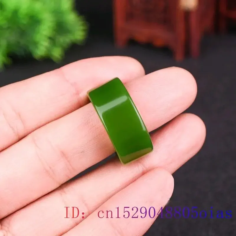 Jade Rings for Women Fashion Real Accessories Chinese Amulet Ring Green Natural Charm Jewelry Amulets Gemstone Gifts Talismans view 5