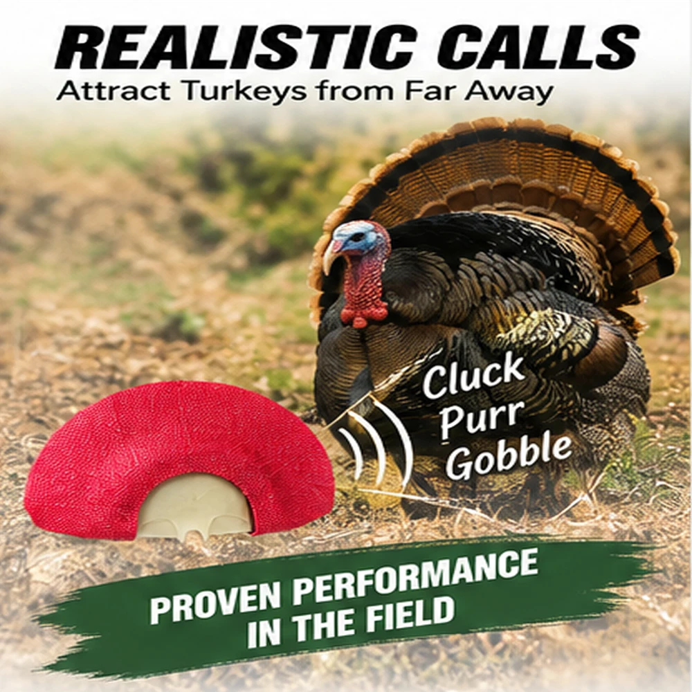 Turkey Diaphragm Mouth Call Portable Hunting Game Call Whistle Compact Outdoor Wildlife Calling Accessory Hunting Activities