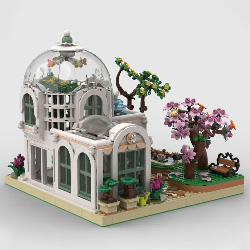 1937PCS MOC Giardino Botanico Building Blocks FAI DA TE Piante In Miniatura Fiori Paesaggio Modello Giocattolo Educativo per Bambini e Collezionisti