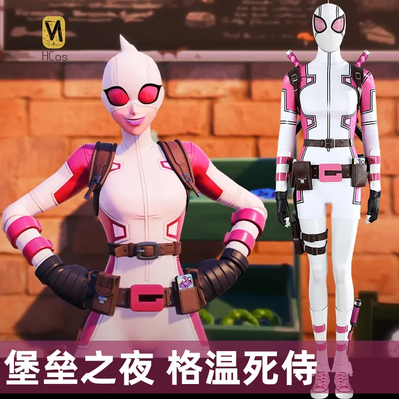 Disfraz de Cosplay de HCos Gwenpool, mono Sexy, traje de juego de rol para fiesta de Halloween para mujer