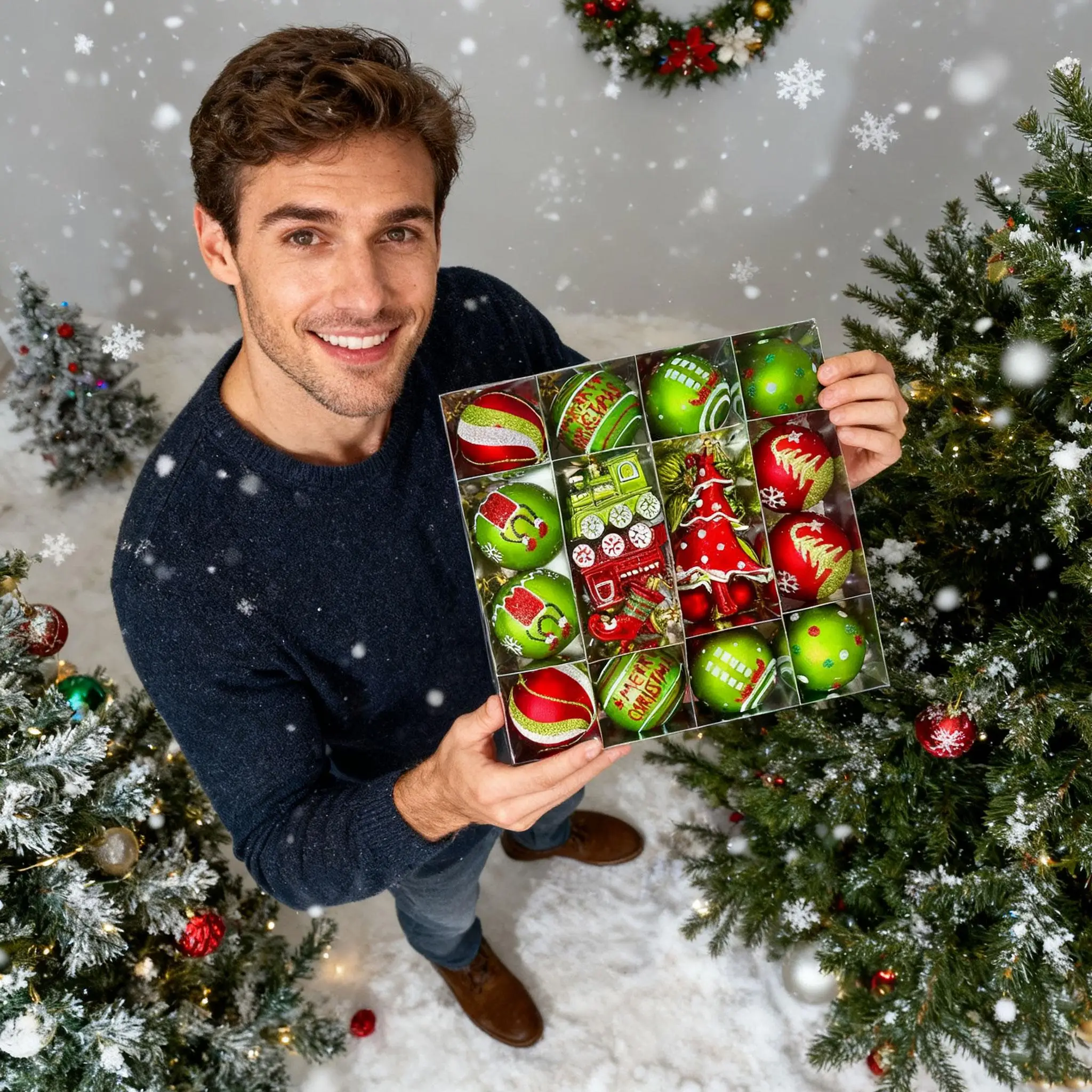 

Рождественские украшения Шары Небьющийся декоративный набор Рождественские лампочки Елочные украшения для свадебной вечеринки Праздник в помещении и на открытом воздухе