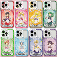 Cute Cartoon Sailors Moons Phone Case For iPhone 15 14 13 12 11 Mini Pro Max X XR XSMax 6S 6 7 8 Plus SE20 Transparent Cover