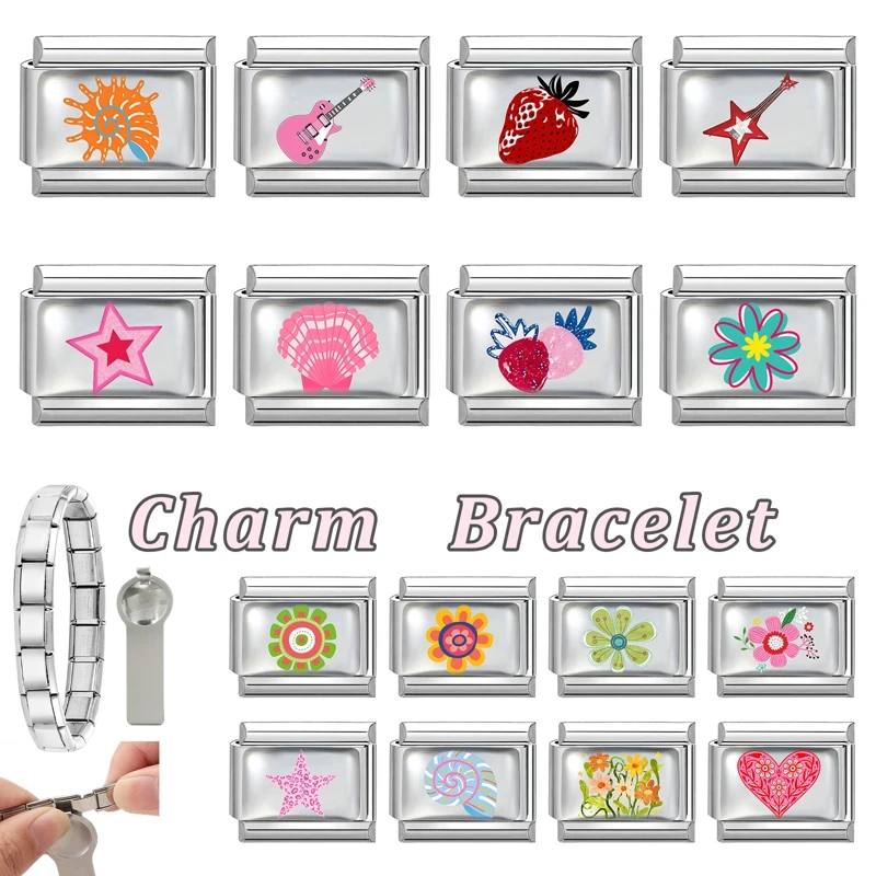 جديد جميل الحيوانات الأليفة القطط والكلاب وصلات سحرية إيطالية تناسب 9 مللي متر سوار الفولاذ المقاوم للصدأ النساء الرجال DIY بها بنفسك صنع المجوهرات #4