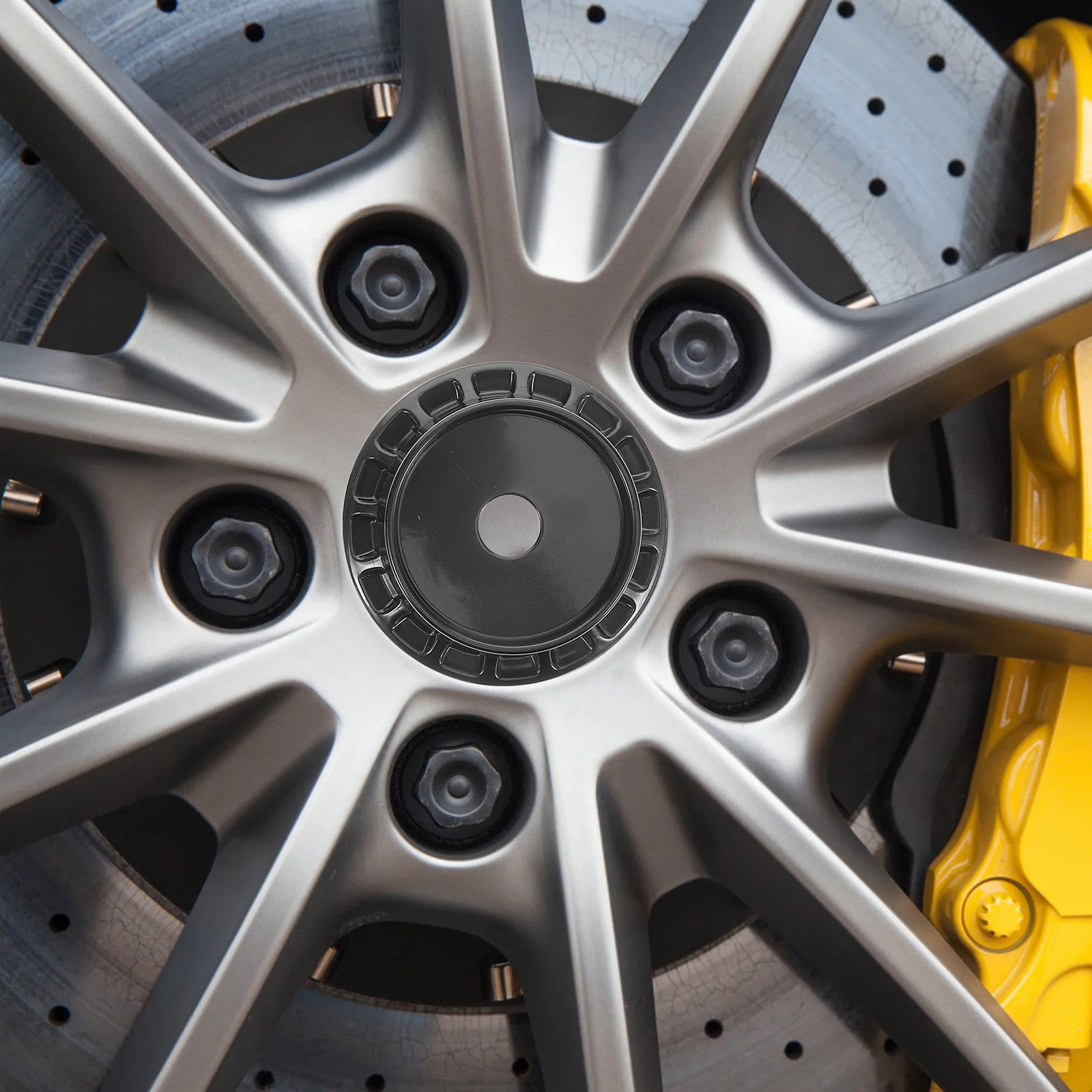 

4Pcs Wheel Hub Center Caps Black Universal Car Modification Rim Hub Cover Replacement Performance Wheel Covers