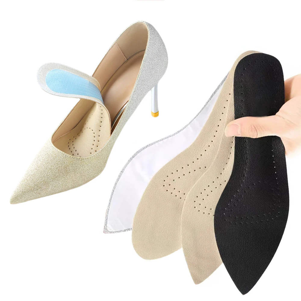 

Self adhesive Leather Insoles for Woman Shoes Plantar Fasciitis Pain Relief Insole Non-slip Breathable Shock Absorption Shoe Pad