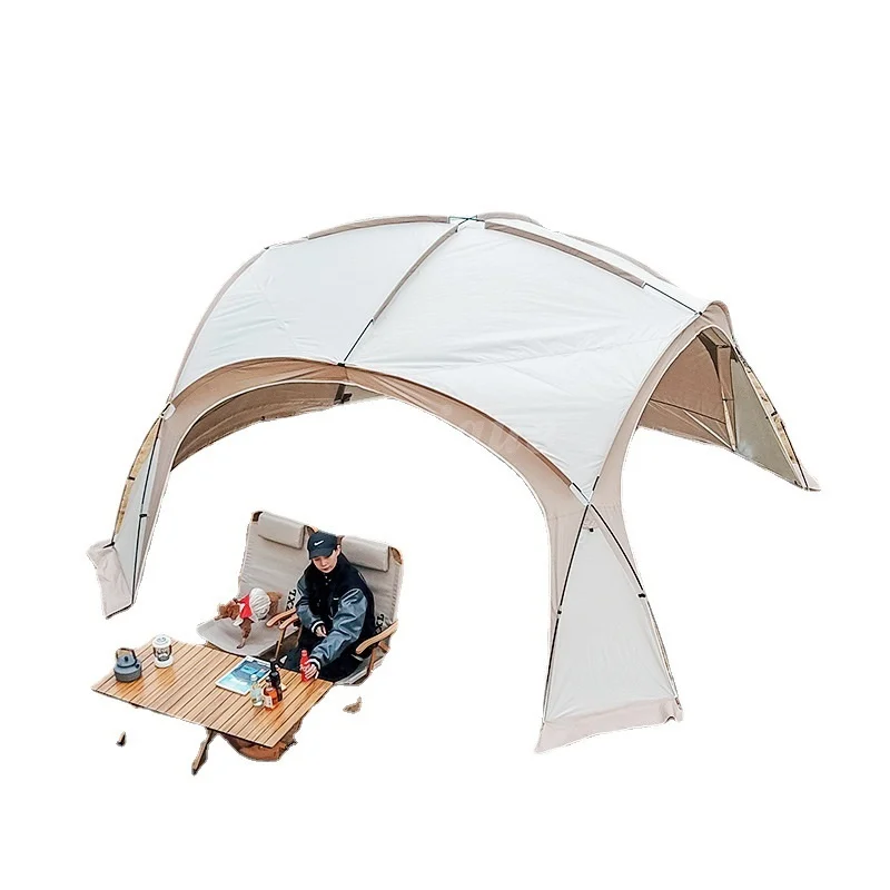 Outdoor Large Dome Picnic Camping Tent, Waterproof Sunshade, Ventilated, Beach, BBQ, Sun Shelter Canopy, 5-8 Person