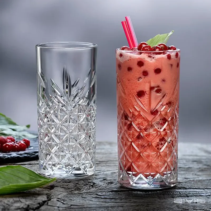 1/2/4 pçs 11oz copos de bola alta barware collins tumbler para suco de água cerveja e cocktail vidro beber conjunto cocktails