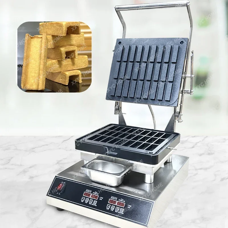 Cookie Machine Commercial Street Snack Waffle Maker Stainless Steel Body Durable Intelligent Numerical Control