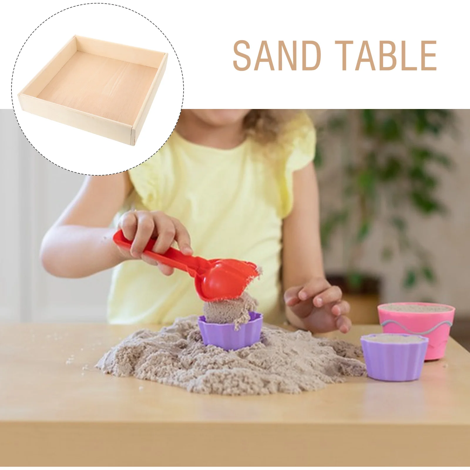 Plateau de sable portable Plateau de sable extérieur Bac de sable portable Boîte de rangement de jouets pour enfants Boîte de rangement de bac de sable portable Boîte de sable de jouet pour enfants (S)