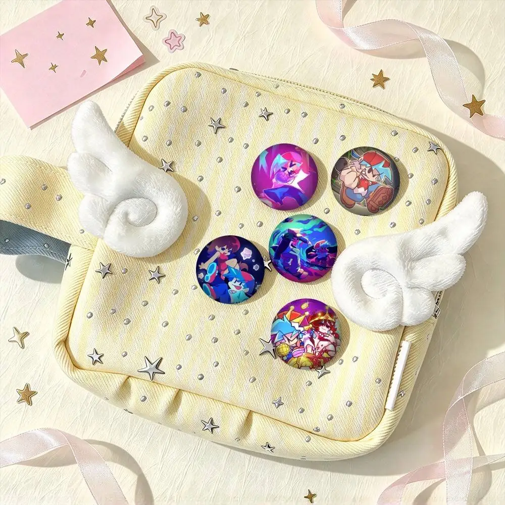 F-Friday Night Funkin Rhythm Game  25mm 32mm 44mm 58mm 75mm Brooches Badges Pins for Accessories Gift