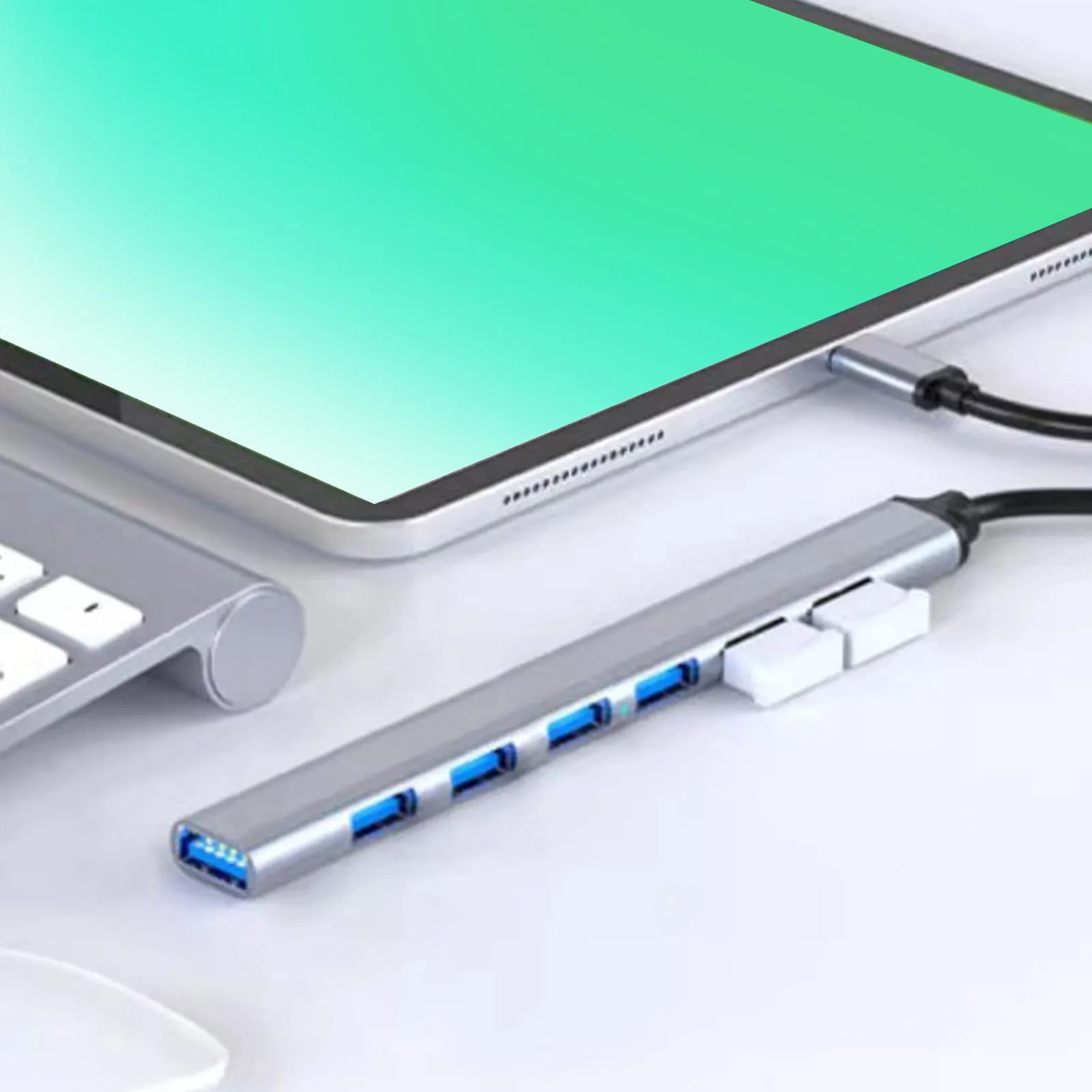 Type C Dock 500M/S Efficient Charging Fast Transfer USB 3.0 Expander Lightweight 7 in 1 Aluminum Alloy for Tablet for Computer