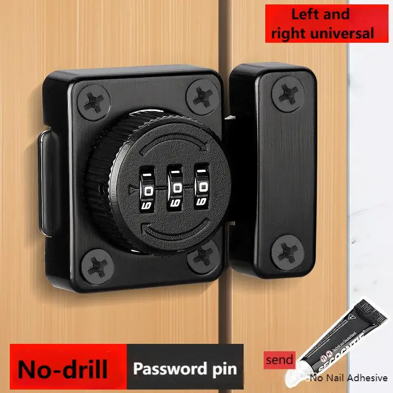 

Password Lock Cabinet Door Drawer Storage Safety Lock Pin Lock Shoe-Free Cabinet Lock Buckle Glass Door Lock