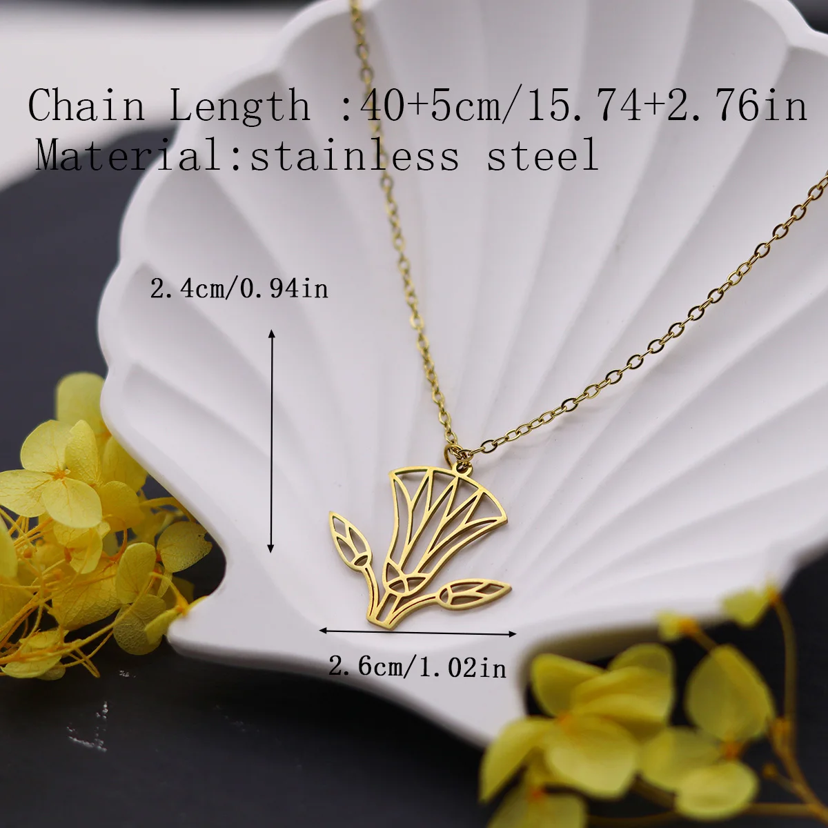 نبات الأزهار الترقوة المختنق قلادة من الفولاذ المقاوم للصدأ لذيذ صباح المجد زهرة قلادة سلاسل قلادة للنساء فتاة مجوهرات #2