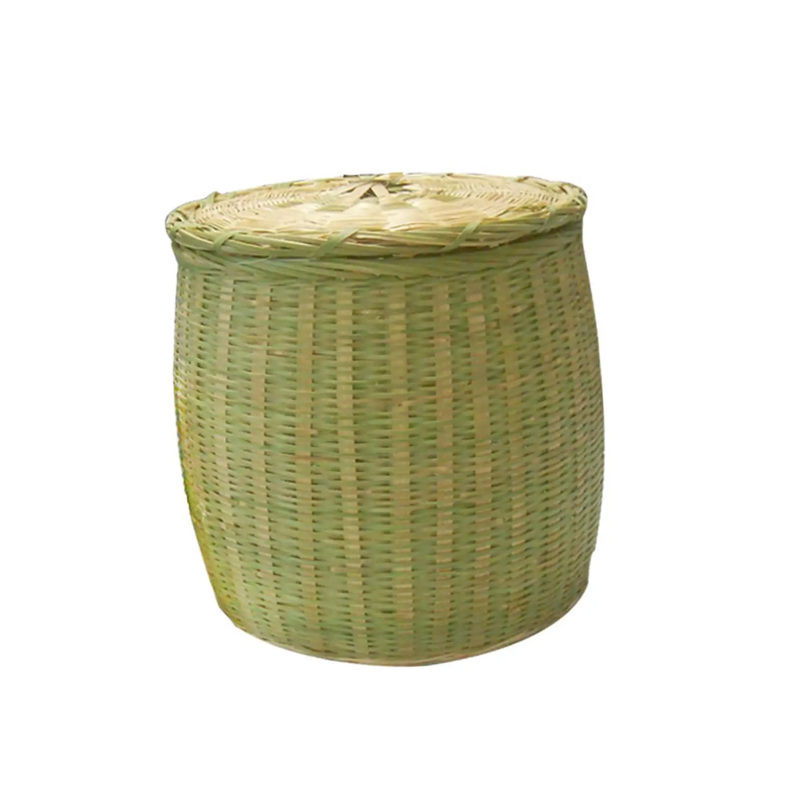 Table Storage Basket Bamboo Woven Basket Round Basket Desktop Organizer Basket for Bedroom
