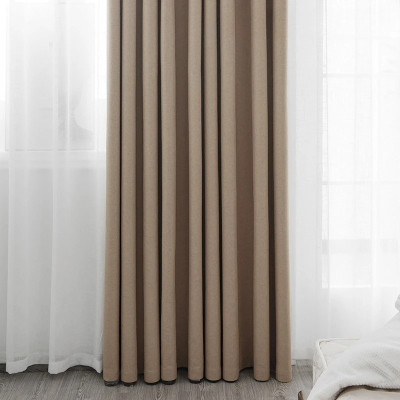 ستائر فاخرة من القطن والكتان من التول الأبيض مقاس مخصصة للتظليل بالكامل والحماية من الشمس لغرفة المعيشة وغرفة الطعام وغرفة النوم #2