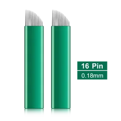 10/50/100PCS 0.18mm 16 pin microblading needles blades Lamina Agulha Sobrancelha Tebori Microblading 16 Pontas Flex brow tatoo
