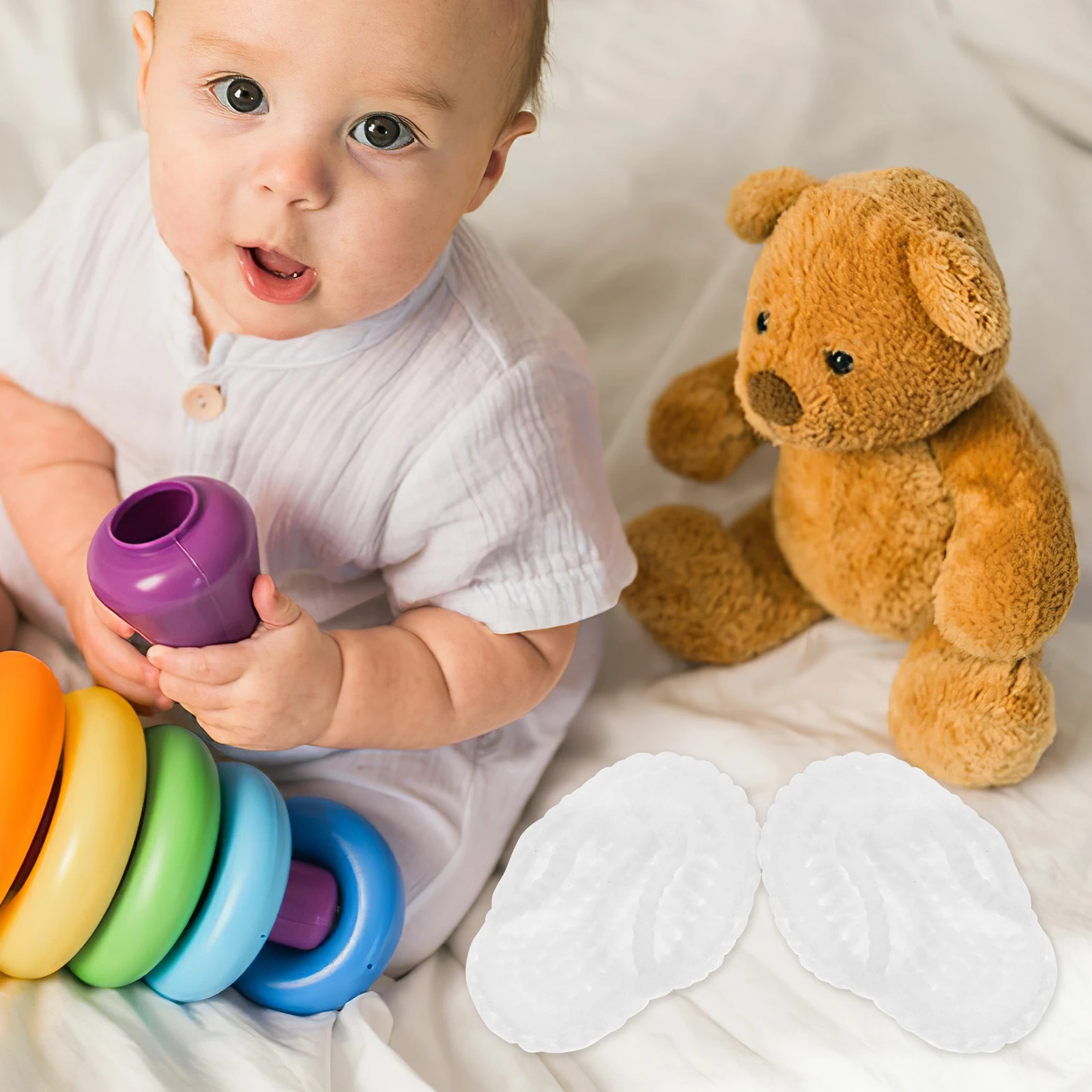 

1Pair Newborn Baby Slippers Knitted Photo Props Funny and Attractive for Baby Photography White Newborn Photography Props