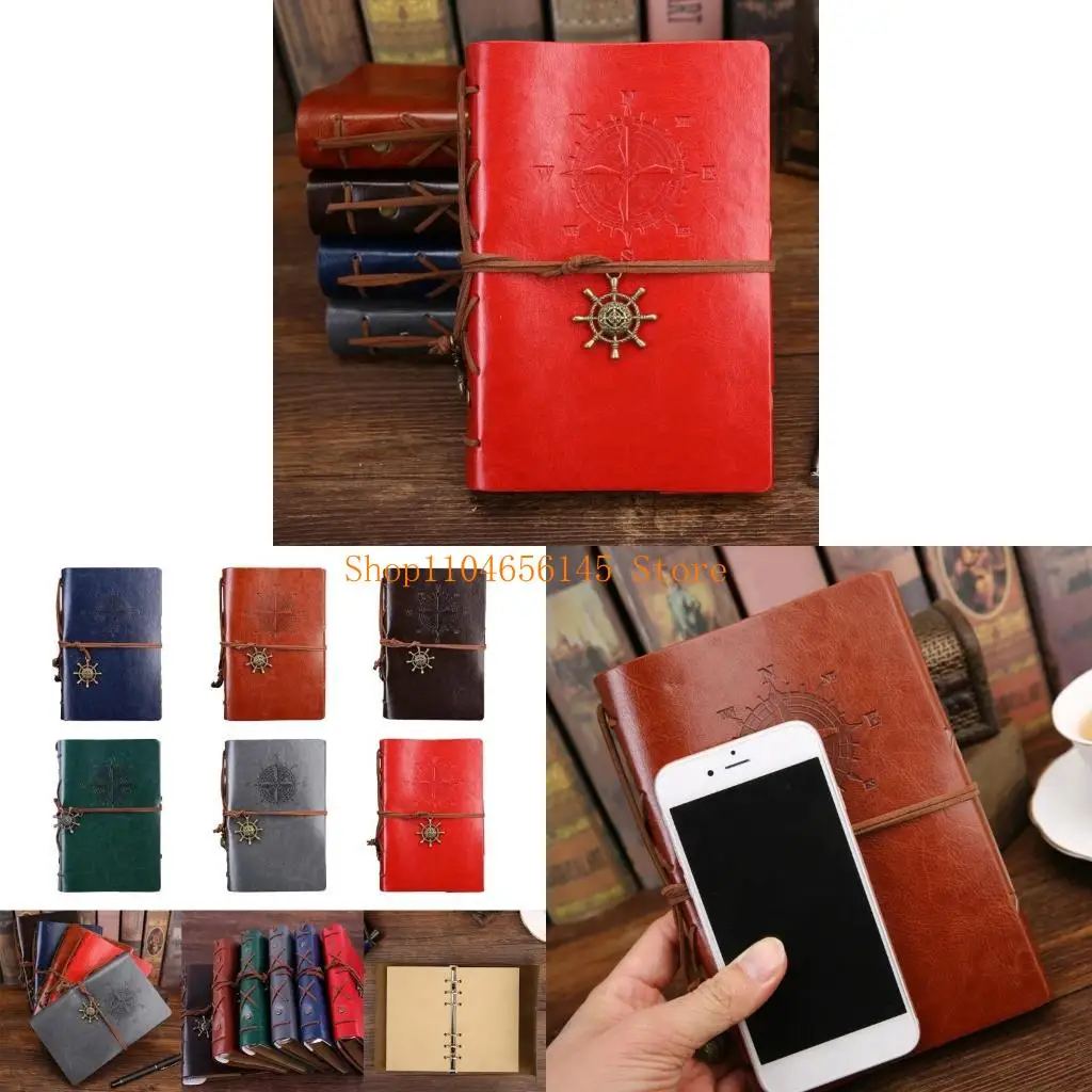 دفتر مجلة 5ASD Leather Journal ، دفتر ملاحظات قابل لإعادة التعبئة 150 صفحة فارغة مجلة Leaf Journal