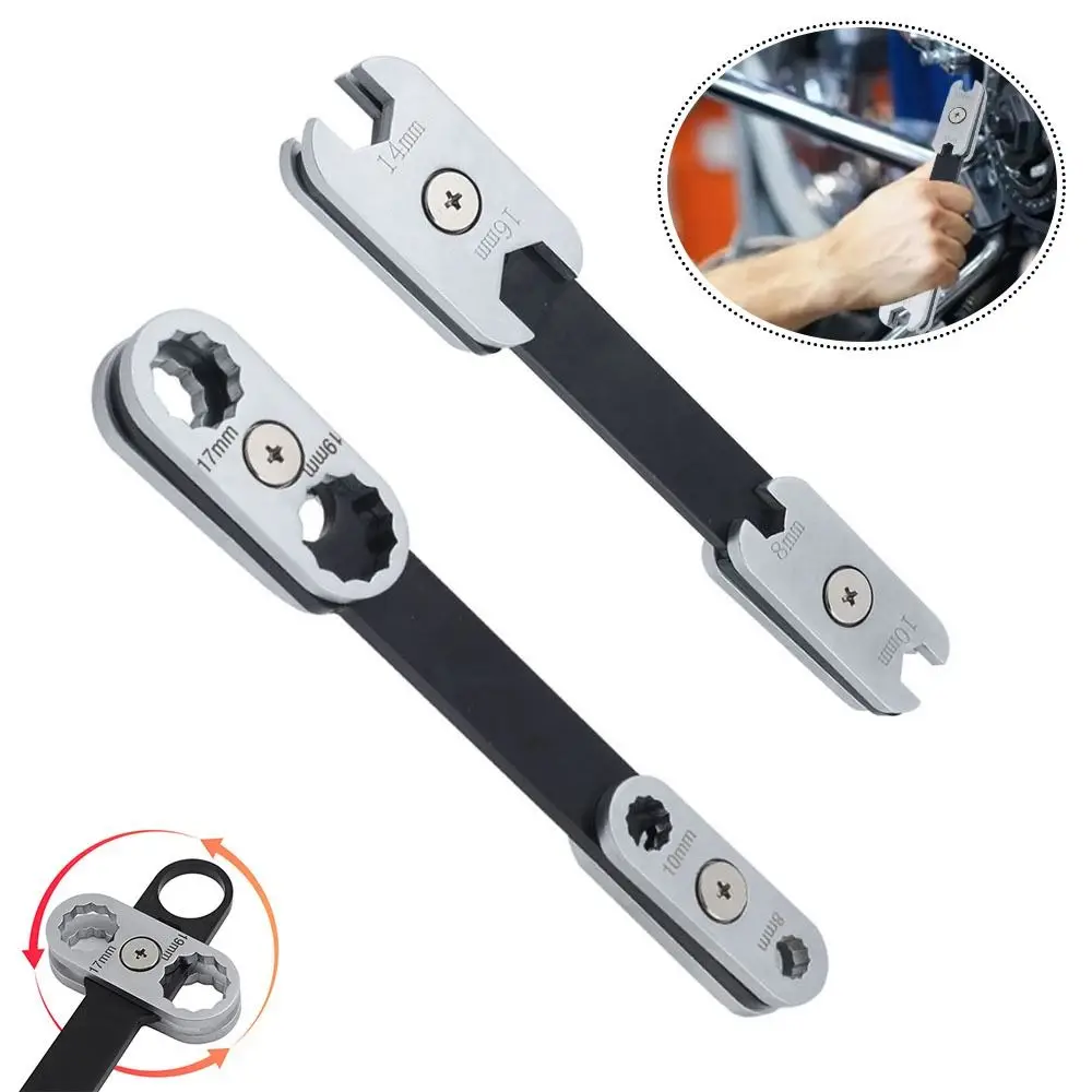 Portable 8in1 Wrench 360° Rotation Dual-use Installation Repair Quick Wrench Auto Repair Wrench for Motorcycle Auto Repair