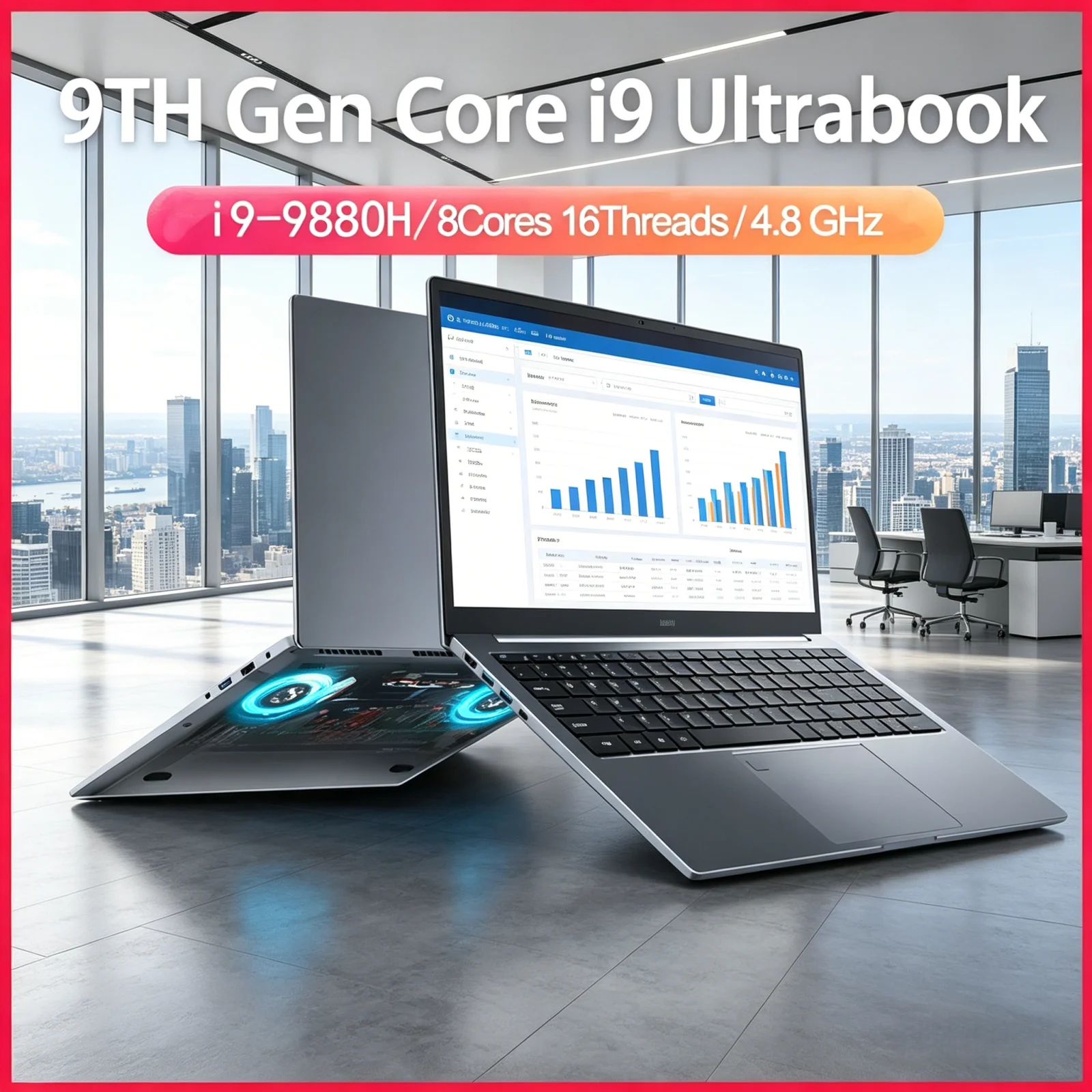 15.6인치 노트북 인텔 코어 i9-12900H/i9-10885H 윈도우 11 프로 2DDR4 2M.2 SSD 울트라북 지문인식 잠금해제 WIFI5 BT