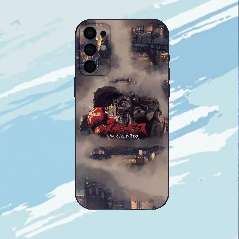 Etui na telefon Anime M-Megalo Box do Samsunga S25, S24, S23, S22, S21, S20, Plus, Lite, miękka czarna obudowa