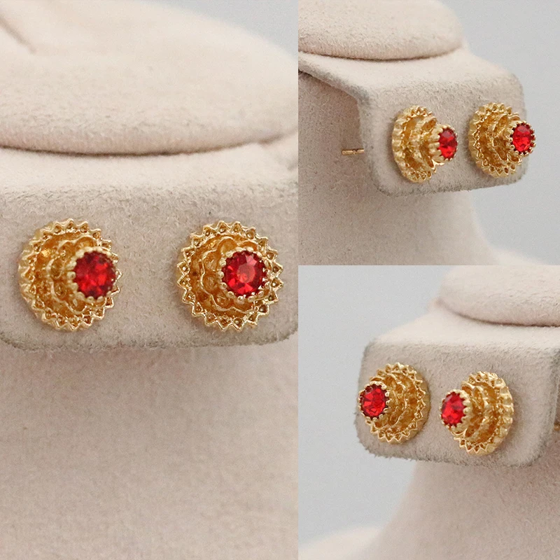 Indian Earrings Style African Earrings Women Gold Clip Earrings for Girls, Ethiopian Jewelry Arabian Middle East Gifts