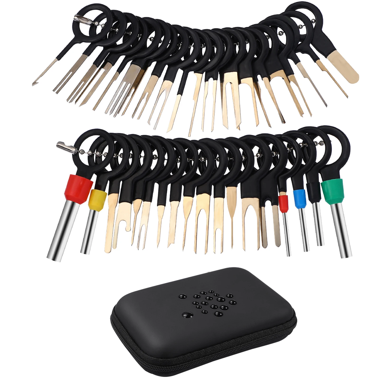 

76pcs Terminal Removal Tool Kit Wire Harness Disassembly Tools For Automotive Electrical Repair Pin Extractor Set Portable