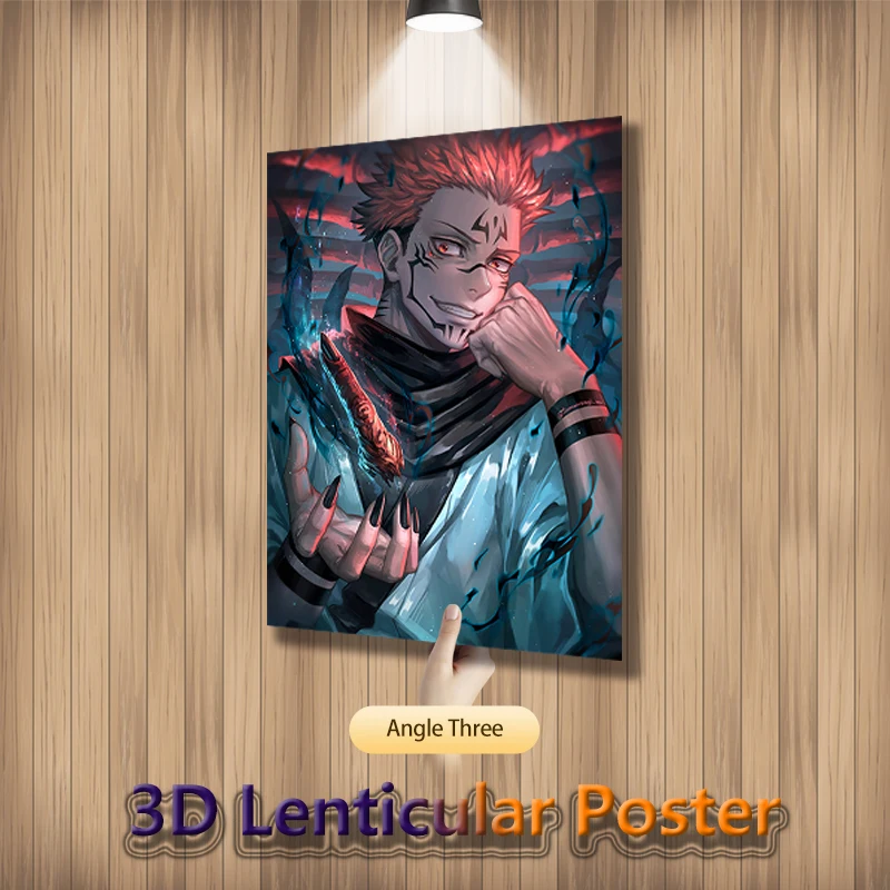 Gojo Itadori Yuji/Ryomen Sukuna 3D Motion Print Posters Lenticular Flip Pictures for Room Decor Home Decoration(Without Frame)