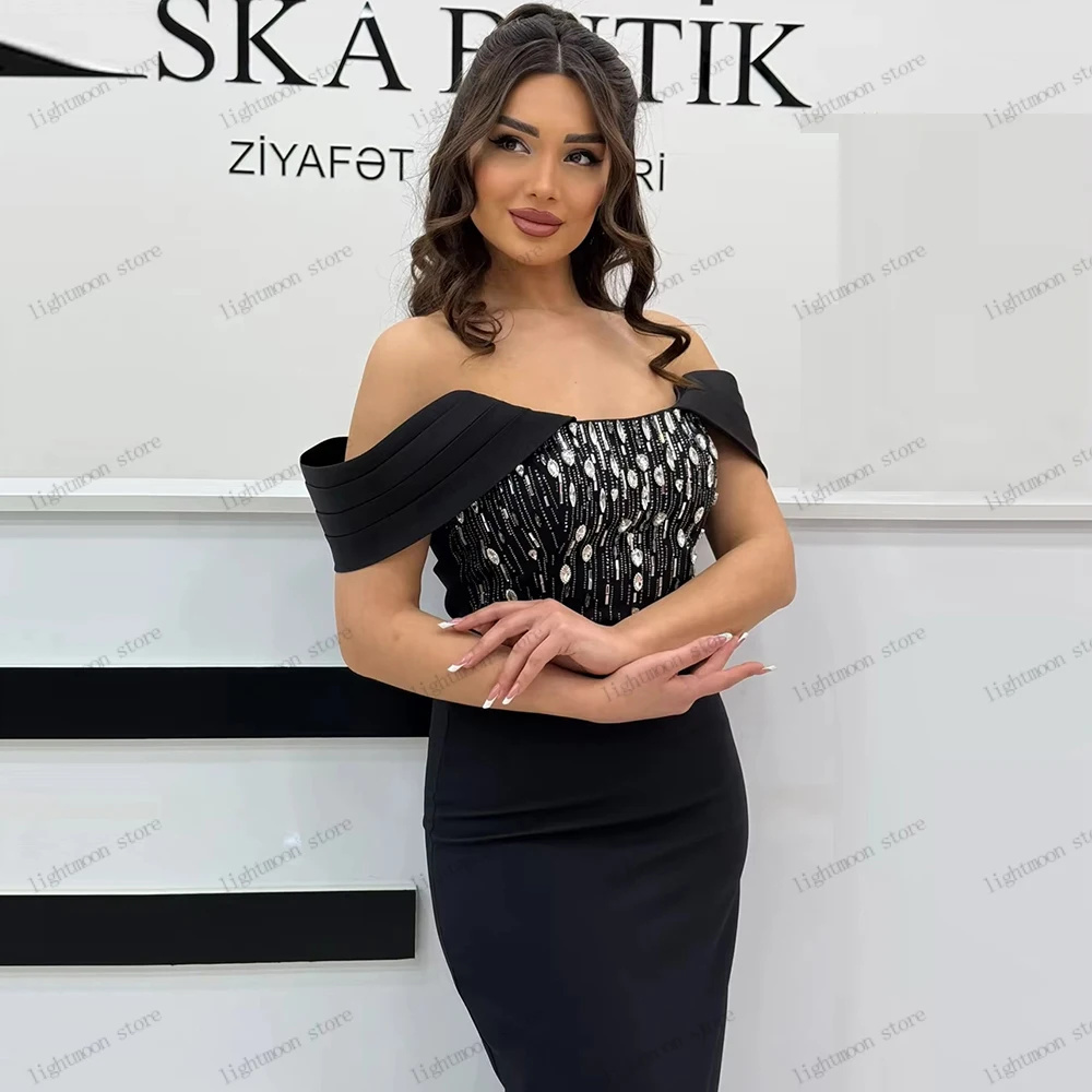 Vintage-Abendkleider, elegantes Abendkleid, Perlenapplikationen, Roben aus der Schulter, glamourös, Vestidos De Gala, individuell gestaltet 2026