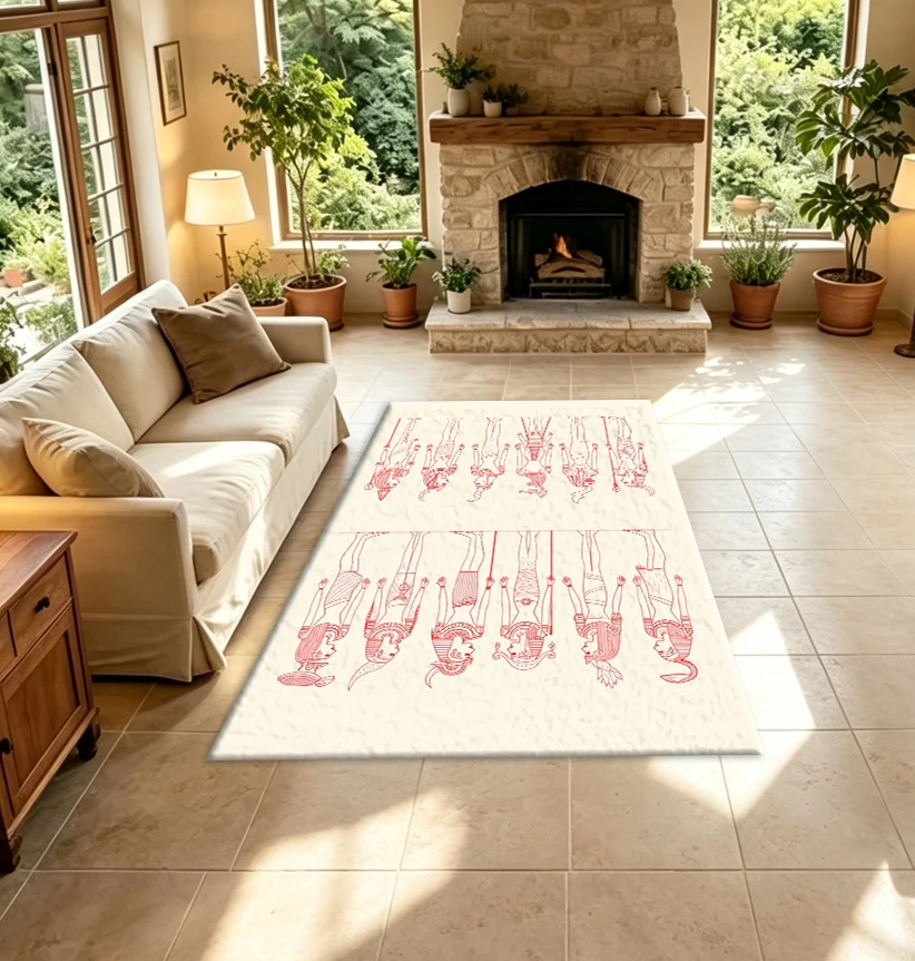 Ancient Egyptian Hieroglyphic Art Carpet Floor Cultural Decoration Floor Carpet