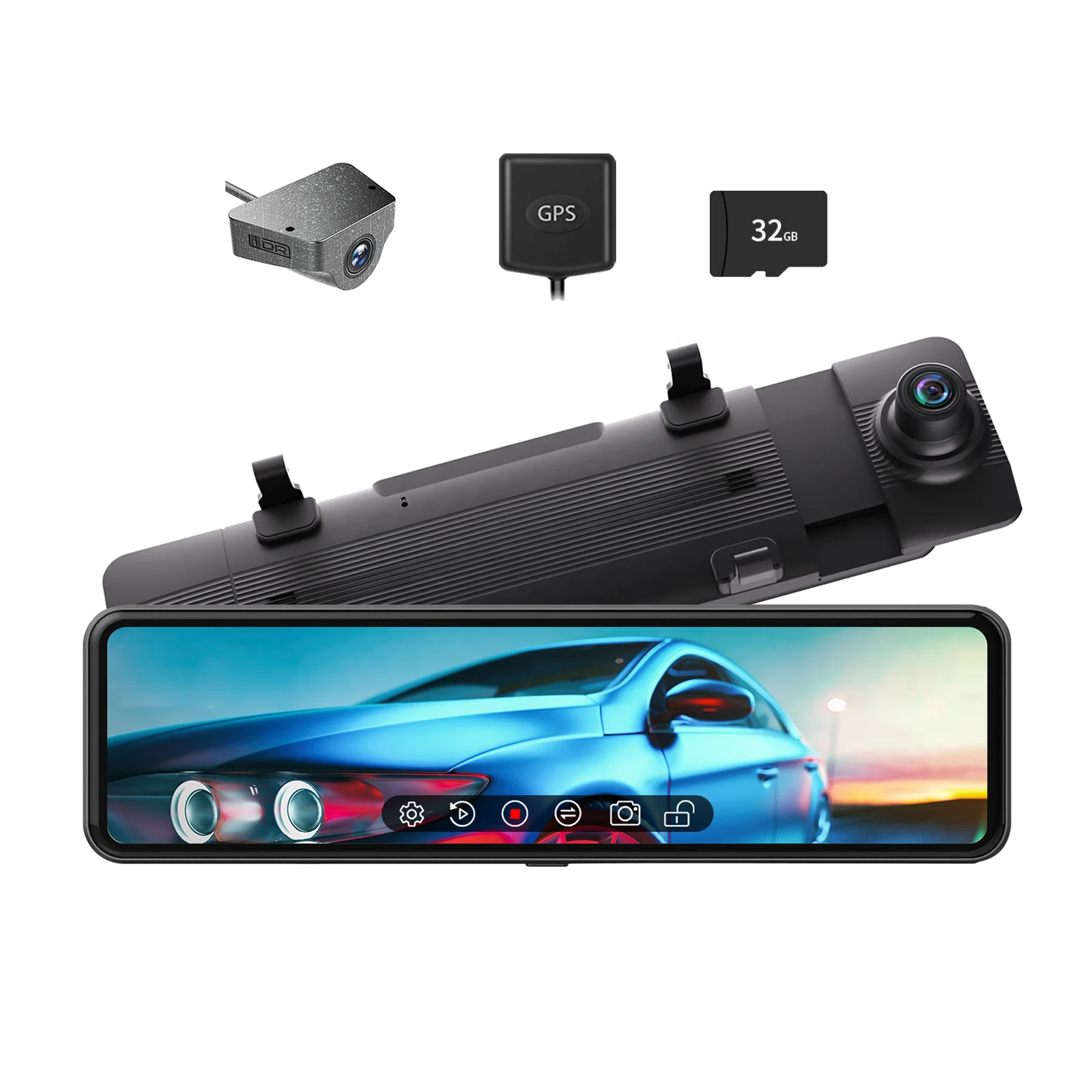 

T700 Rearview Mirror Dashboard Cam Spare Camera 11 Inch Uhd 4k Front, 1080p Rearview Mirror Car Dual Camera