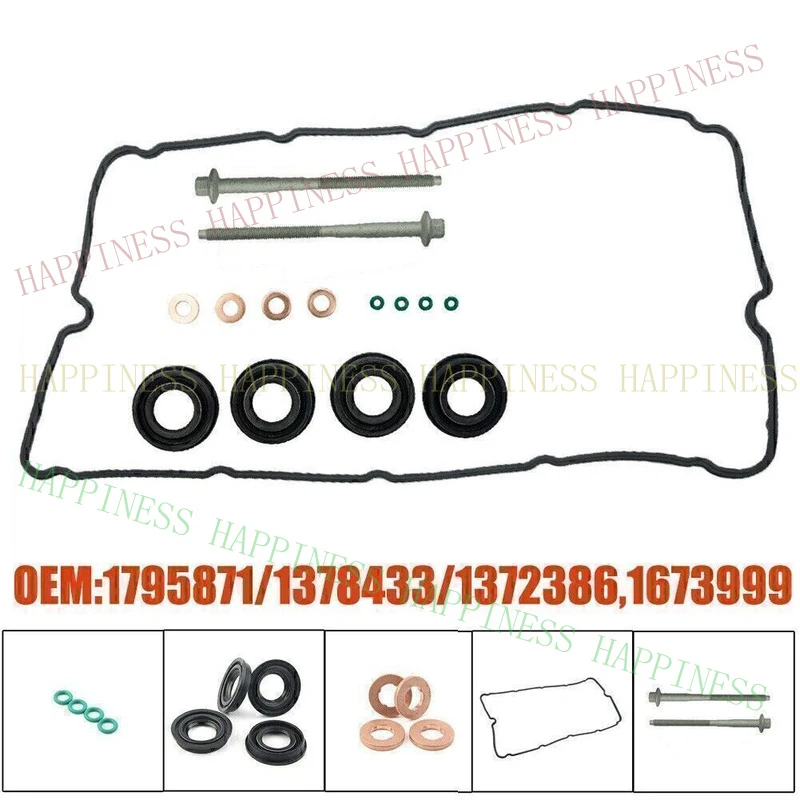 

RM+ FOR FORD TRANSIT MK7 2.2 TDCi INJECTOR SEALS BOLTS+ ROCKER COVER GASKET 1372490